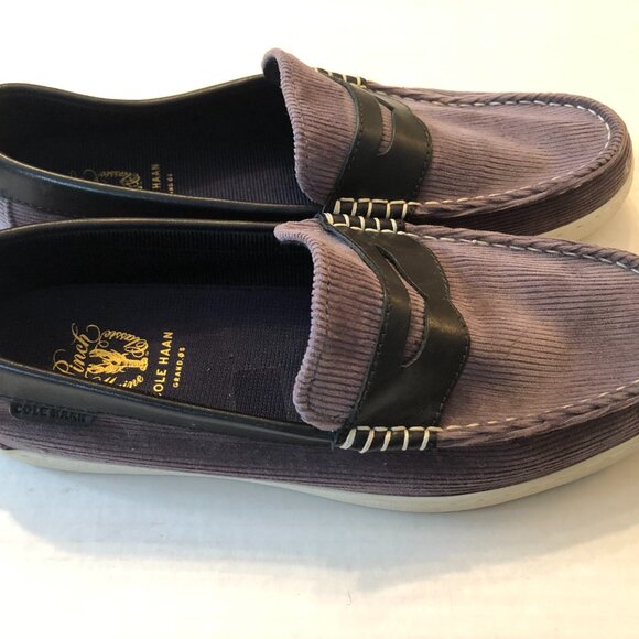 Cole Haan Grand Os Pinch men\'s gray canvas loafers size: 10 1/2M main image 9